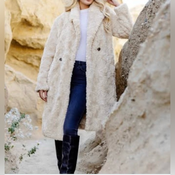 Jackets & Blazers - Chill Chasers Vtg Blonde genuine Rabbit Fur Coat Jacket US Size 33 Full Length